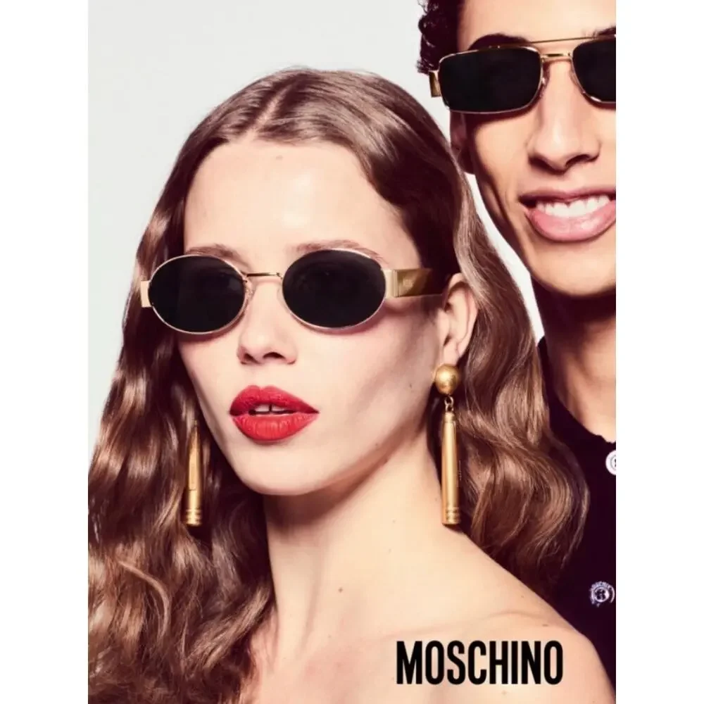 NEW!!! Moschino MOS185/S 06LBUE Silver Mirrored Sunglasses  display picture 3